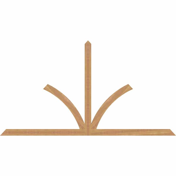 Ekena Millwork Richland Timber Gable Bracket, Western Red Cedar, 96"W x 52"H x 1 1/2"D x 3 1/2"F, 13/12 Pitch GBW096X52X0204RIC00SWR - main